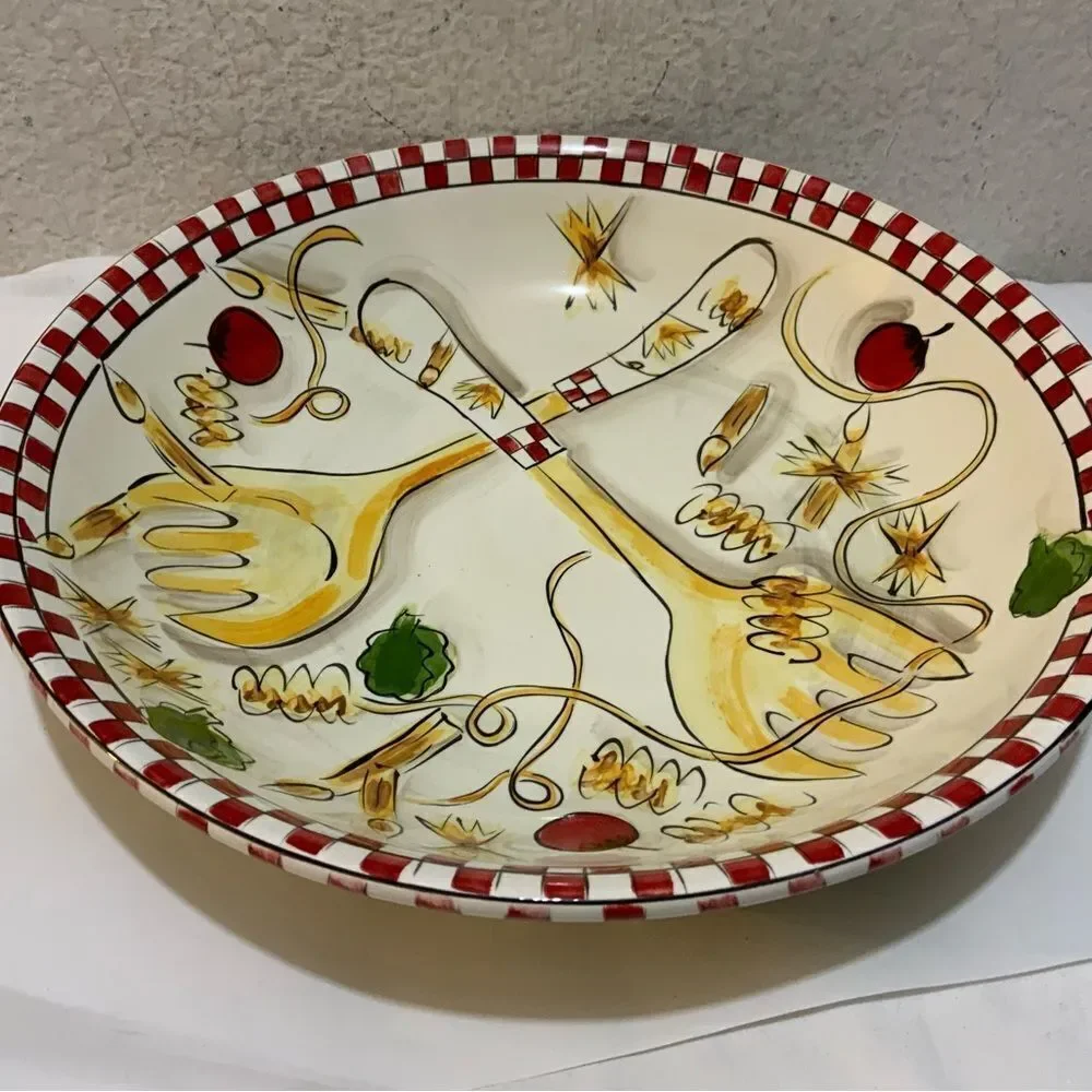 Tabletops Unlimited Italian Garden Pasta Salad Bowl 13